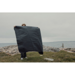 Recycled polyester picnic blanket, waterproof fleece lining black colour