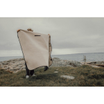 Recycled polyester picnic blanket, waterproof fleece lining ivory colour