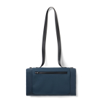 Recycled polyester picnic blanket, waterproof fleece lining navy-blue colour