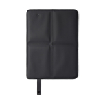 Portable recycled cushion, snap closure, foldable design black colour