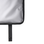 Portable recycled cushion, snap closure, foldable design black colour
