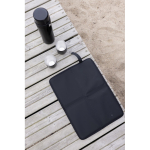 Portable recycled cushion, snap closure, foldable design black colour