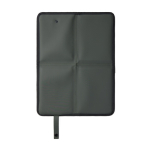 Portable recycled cushion, snap closure, foldable design green colour