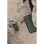 Portable recycled cushion, snap closure, foldable design green colour