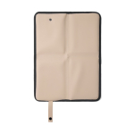Portable recycled cushion, snap closure, foldable design ivory colour