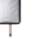 Portable recycled cushion, snap closure, foldable design ivory colour