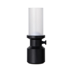 Portable recycled table lamp, rechargeable battery, dimmer black colour