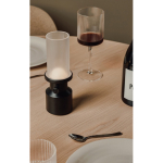 Portable recycled table lamp, rechargeable battery, dimmer black colour
