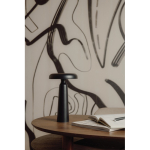 Recycled table lamp, warm and white light, touch control black colour