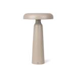 Recycled table lamp, warm and white light, touch control ivory colour