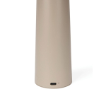 Recycled table lamp, warm and white light, touch control ivory colour