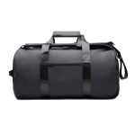 Recycled polyester weekend backpack, double handles, 35L black colour