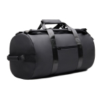 Recycled polyester weekend backpack, double handles, 35L black colour