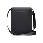 Recycled urban shoulder bag, lightweight design, side access black colour