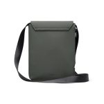 Recycled urban shoulder bag, lightweight design, side access green colour