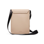 Recycled urban shoulder bag, lightweight design, side access ivory colour