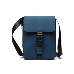 Recycled urban shoulder bag, lightweight design, side access navy-blue colour