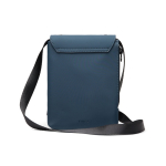 Recycled urban shoulder bag, lightweight design, side access navy-blue colour