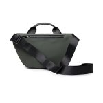 Recycled urban shoulder bag, adjustable strap green colour