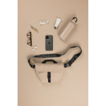 Recycled urban shoulder bag, adjustable strap ivory colour