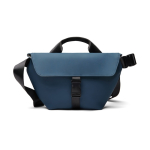 Recycled urban shoulder bag, adjustable strap navy-blue colour