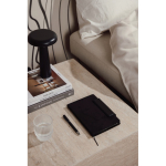 Recycled leather notebook, elegant design, A5, lined pages black colour