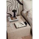 Recycled leather notebook, elegant design, A5, lined pages black colour