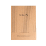 Recycled leather notebook, elegant design, A5, lined pages black colour