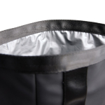 Recycled polyester cooler bag, roll-top design, 25L black colour