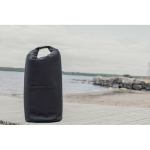 Recycled polyester cooler bag, roll-top design, 25L black colour