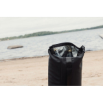 Recycled polyester cooler bag, roll-top design, 25L black colour