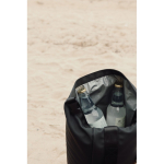 Recycled polyester cooler bag, roll-top design, 25L black colour