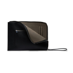 Recycled laptop sleeve, sophisticated design, handy pocket, 14” black colour