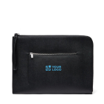 Recycled laptop sleeve, sophisticated design, handy pocket, 14” black colour