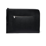 Recycled laptop sleeve, elegant design, quick access, 16” black colour