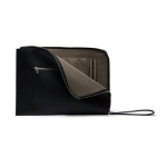 Recycled laptop sleeve, elegant design, quick access, 16” black colour