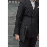 Recycled laptop sleeve, elegant design, quick access, 16” black colour