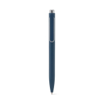 Recycled aluminium pen with innovative clip, blue ink blue colour first view