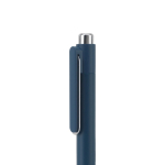 Recycled aluminium pen with innovative clip, blue ink blue colour sixth view