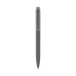 Recycled aluminium pen with innovative clip, blue ink light grey colour first view