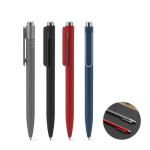 Recycled aluminium pen with innovative clip, blue ink various colours