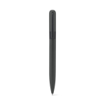 Recycled metal pen with clip, round design, black ink titanium colour first view