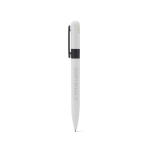 Recycled metal pen with clip, round design, black ink main view
