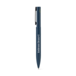 60% recycled metal pen, elegant design, clip, blue ink blue colour image with logo 3