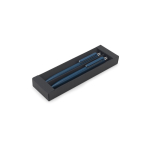 Recycled aluminium pen set, blue ink and inkless pen blue colour ninth view