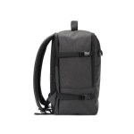 Recycled polyester backpack, airline cabin size 14” dark grey colour third view