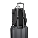Recycled polyester backpack, airline cabin size 14” dark grey colour fifth view