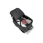 Recycled polyester backpack, airline cabin size 14” dark grey colour eighth view