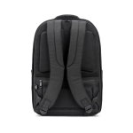 Anti-theft twill backpack, water-repellent, 17” laptop compartment black colour second view