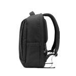 Anti-theft twill backpack, water-repellent, 17” laptop compartment black colour third view
